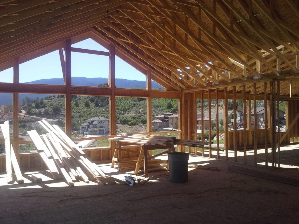 New custom home framing by Nelson & Son