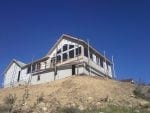 Custom home under construction in colorado