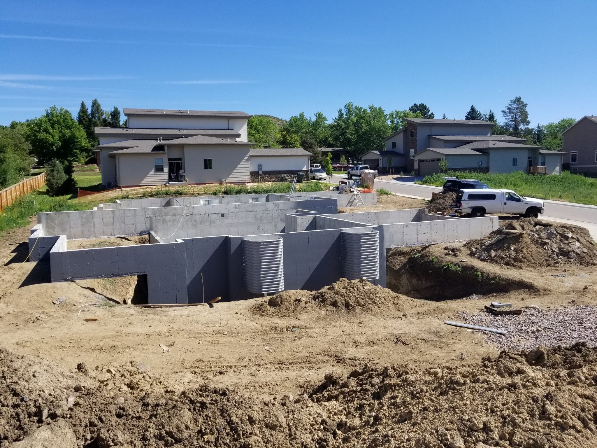 New home foundation being built by Nelson and Son